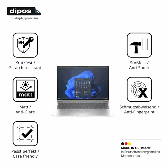 2x Screen Protector for HP EliteBook 6 G1i 16 Zoll matte Flexible Glass 9H dipos
