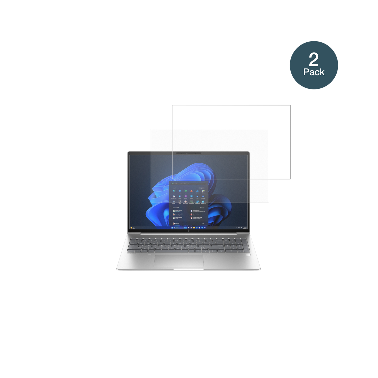 2x 9H Schutzfolie matt für HP EliteBook 6 G1i 16 Zoll Panzerfolie