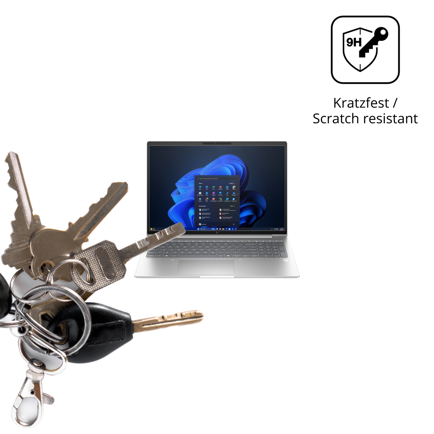 2x 9H Schutzfolie für HP EliteBook 6 G1i 16 Zoll Panzerfolie