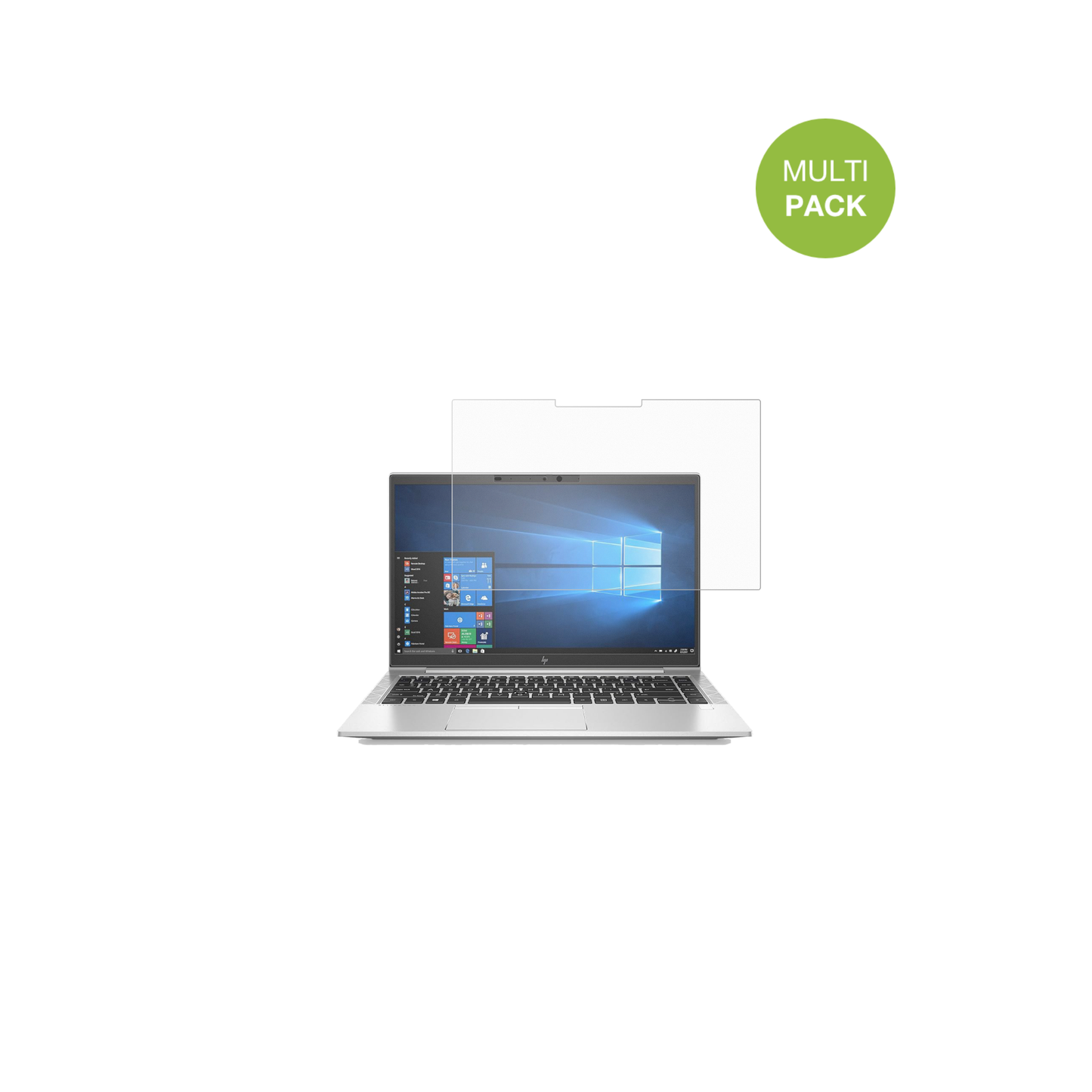 HPEliteBook 845 G7 mit aufgebrachter dipos Displayschutzfolie, die lästige Fingerabdrücke minimiert