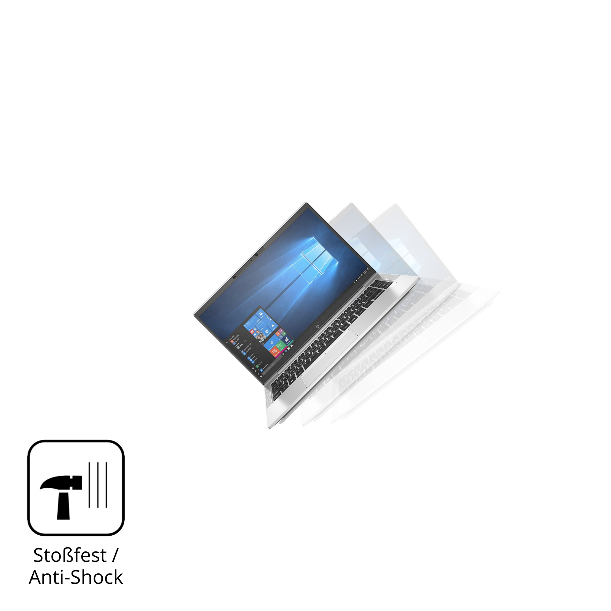 Schutz gegen Kratzer auf dem HP EliteBook 840 G7 Glas durch Schlüssel, Stöße gegen die Tischkante oder Stürze