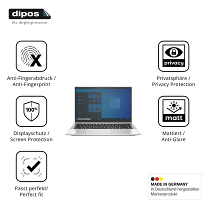 Privatsphäre-Schutz durch Sichtschutz-Folie passend zugeschnitten für HP EliteBook 840 G8 14 Zoll