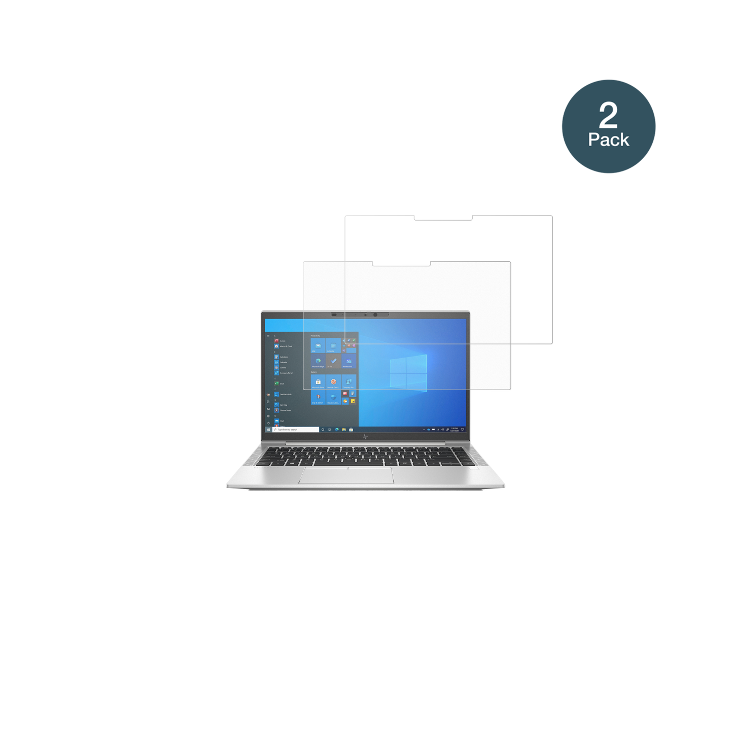 HPEliteBook 840 G8 14 Zoll mit aufgebrachter dipos Panzerfolie, die lästige Fingerabdrücke minimiert
