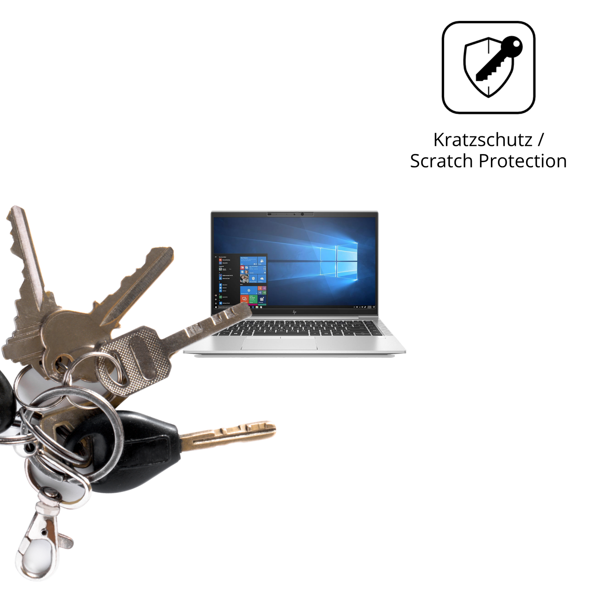 Schutz gegen Kratzer auf dem HP EliteBook 845 G7 Glas durch Schlüssel oder Ähnliches