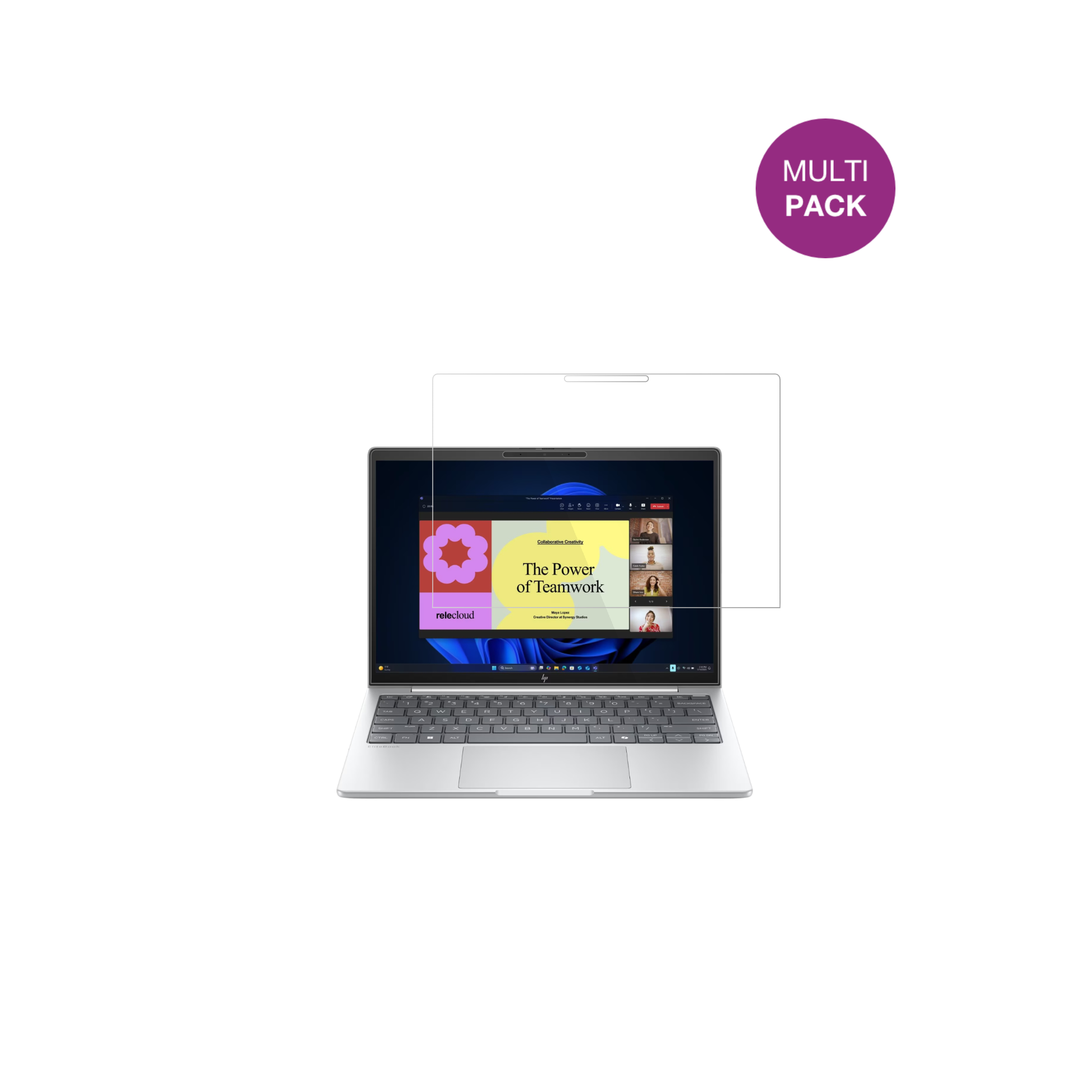 HPEliteBook 8 G1a 13 Zoll mit aufgebrachter dipos Displayschutzfolie, glasklare Darstellung ohne Einschränkungen
