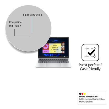 Schutzfolie mit optimaler Passform, zur Verwendung mit Hüllen geeignet