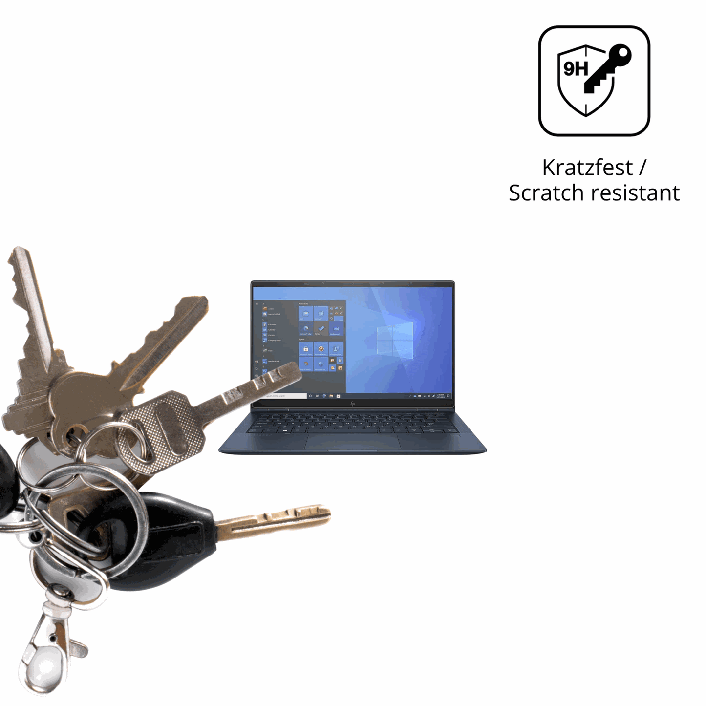 dipos Displayschutz für HP Elite Dragonfly G2, transparente Oberfläche, perfekte Passform auch für die Rundungen
