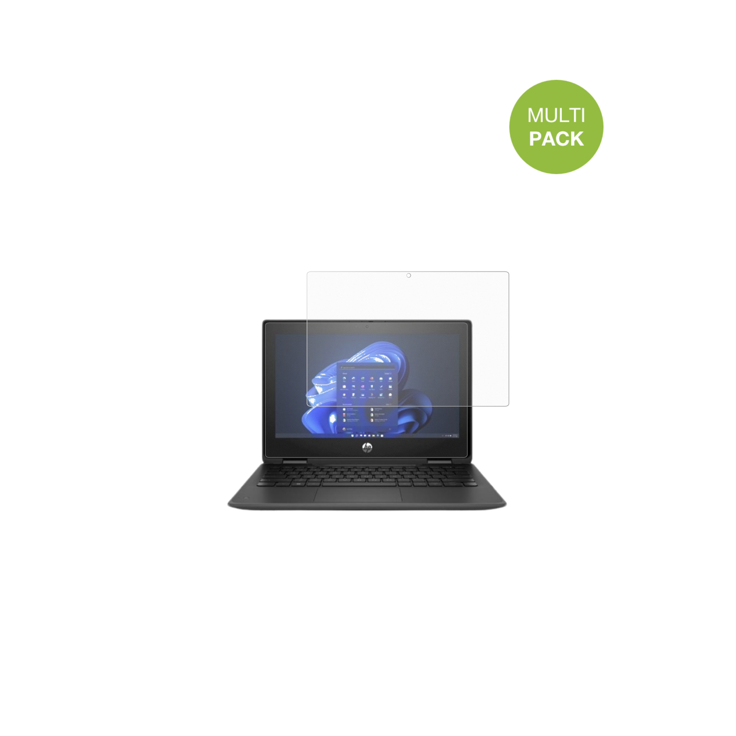 hpfortis flip g1i 11 zoll mit aufgebrachter dipos Displayschutzfolie, die lästige Fingerabdrücke minimiert