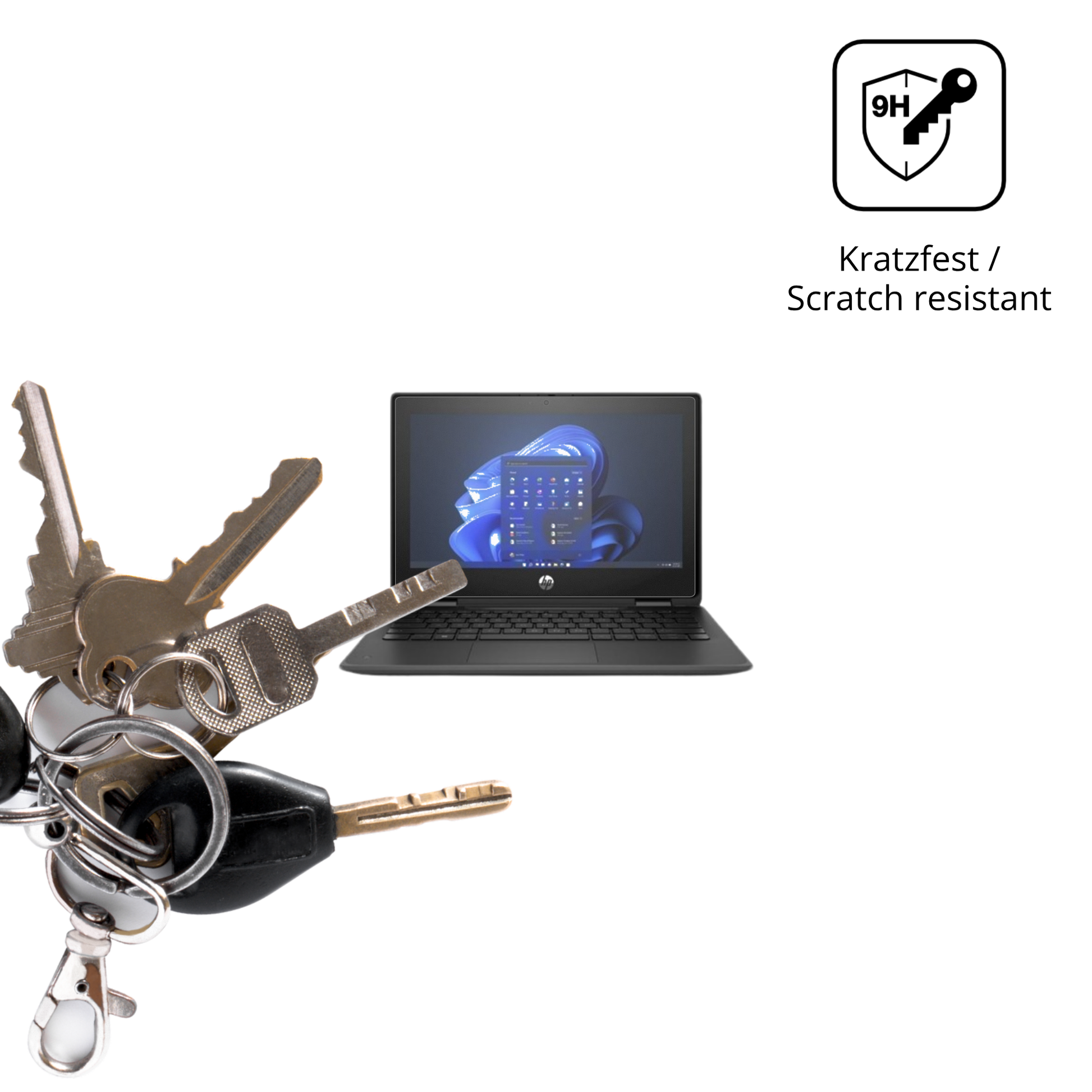 dipos Displayschutz für hpfortis flip g1i 11 zoll, mattierte Oberfläche, robuste Festigkeit und perfekte Passform