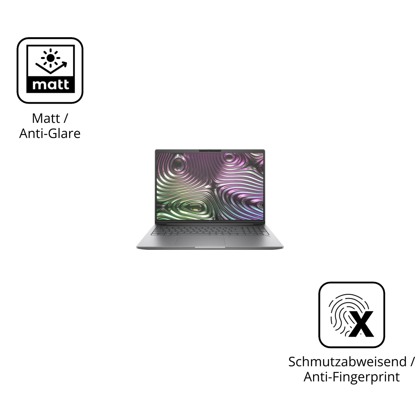 9H Hartbeschichtete, flexible Folie passend zugeschnitten für HP Intel Core Ultra 7 255H