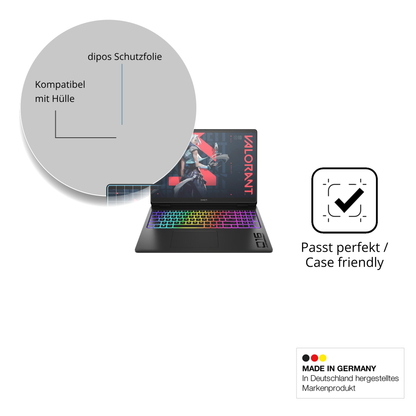 Schutzfolie mit optimaler Passform, zur Verwendung mit Hüllen geeignet