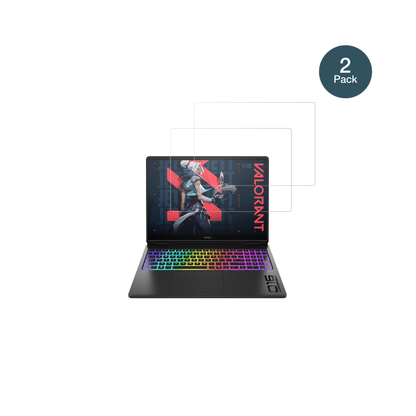 hpomen max 16 zoll mit aufgebrachter dipos Flex Schutzfolie, glasklare Darstellung ohne Einschränkungen