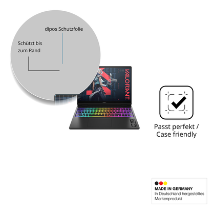 Besonders flexibler Displayschutz mit Anti-Shock-Schicht im Materialmix