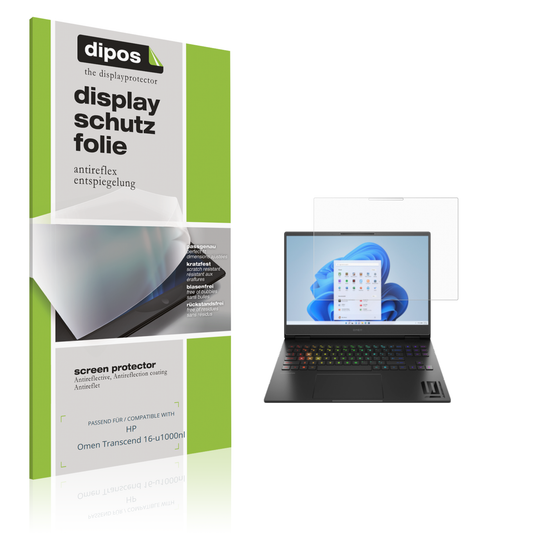 Matte Displayschutzfolie von dipos passend für hpomen transcend 16-u1000nl, präziser Zuschnitt und blasenfrei montiert