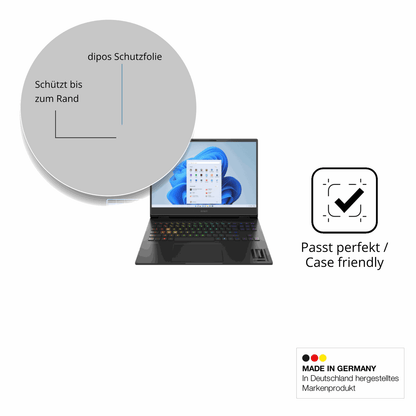 Schutzglasfolie mit optimaler Passform, zur Verwendung mit Hüllen geeignet
