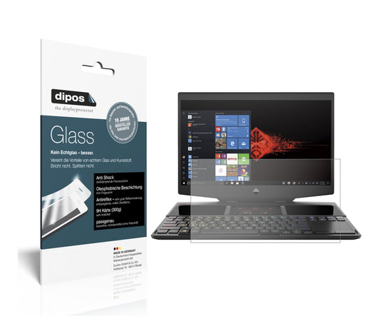 Matte Displayschutzfolie von dipos passend für HP Omen X 2S, 9H kratzfest und blasenfrei montiert