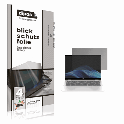 Blickschutzfolie von dipos passend für HP OmniBook 5 Flip 14-FP0254ng, präziser Zuschnitt und blasenfrei montiert