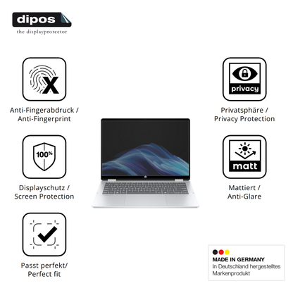 Privatsphäre-Schutz durch Sichtschutz-Folie passend zugeschnitten für HP OmniBook 5 Flip 14-FP0254ng