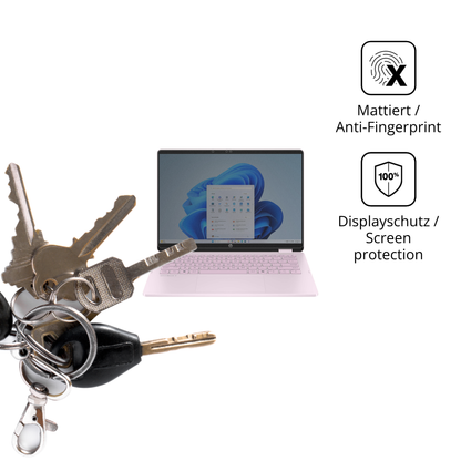 dipos Displayschutz für HP OmniBook 5 Flip 14 FP0765ng, mattierte Oberfläche, Blickschutzfilter und perfekter Passform