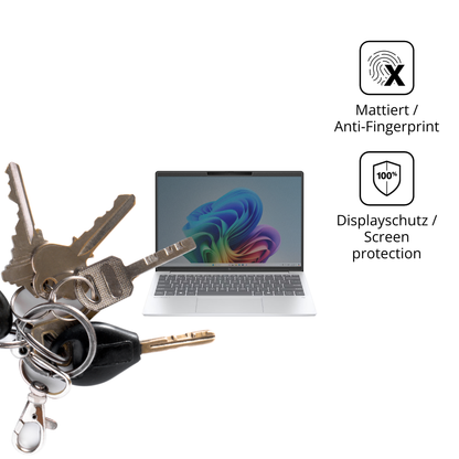 dipos Displayschutz für hpomnibook 7 aero 13, mattierte Oberfläche, Blickschutzfilter und perfekter Passform