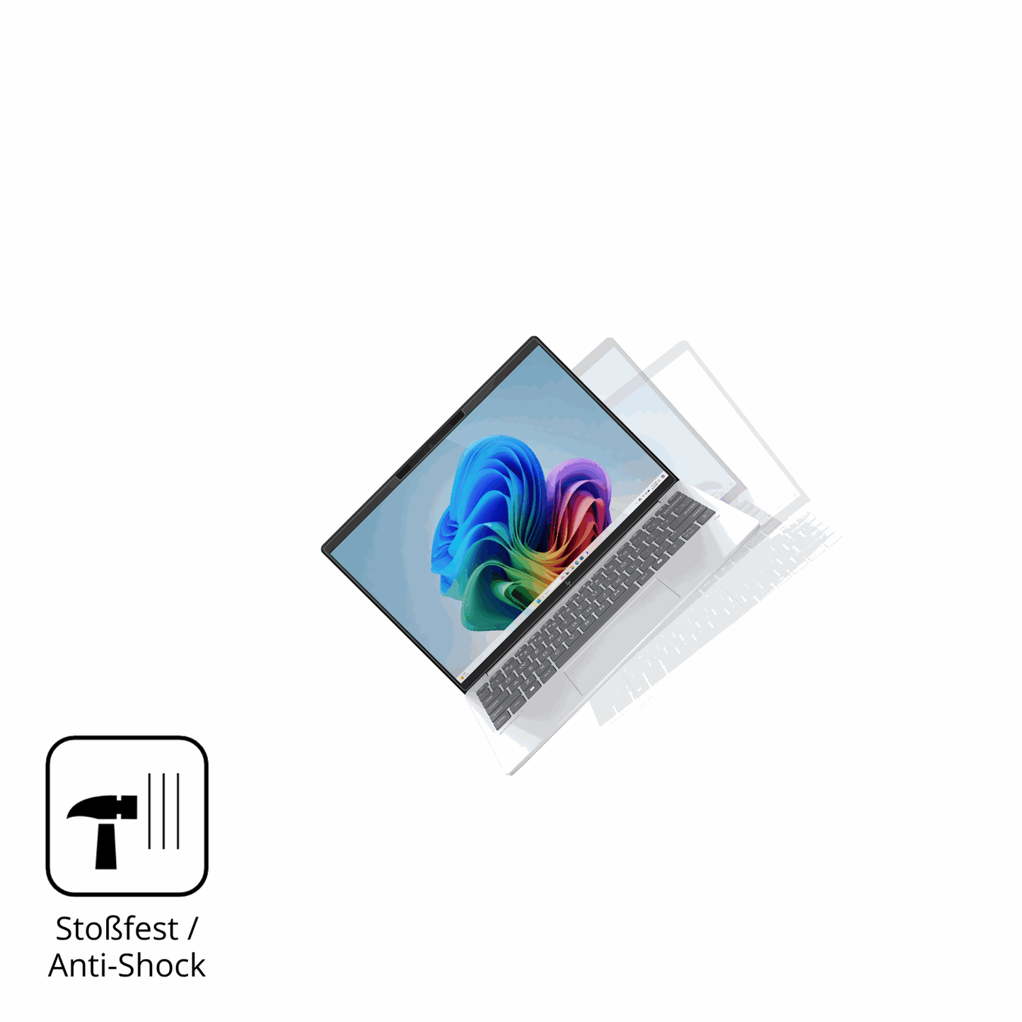 Schutz gegen Kratzer auf dem hpomnibook 7 aero 13 Glas durch Schlüssel, Stöße gegen die Tischkante oder Stürze