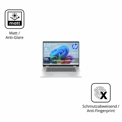 Dünne und entspiegelnde Folie passend zugeschnitten für HP OmniBook X Flip Copilot Plus
