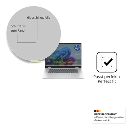 Schutz gegen Kratzer auf dem HP OmniBook X Flip Copilot Plus Glas durch Schlüssel oder Ähnliches