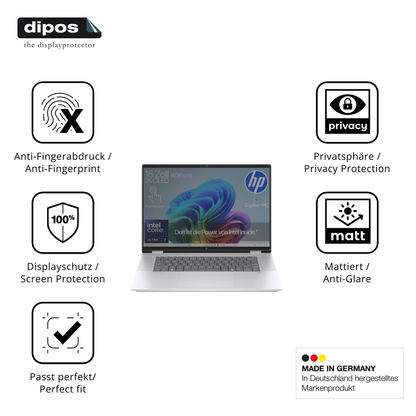 Privatsphäre-Schutz durch Sichtschutz-Folie passend zugeschnitten für HP OmniBook X Flip Copilot Plus