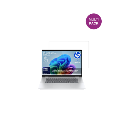HPOmniBook X Flip Copilot Plus mit aufgebrachter dipos Displayschutzfolie, glasklare Darstellung ohne Einschränkungen