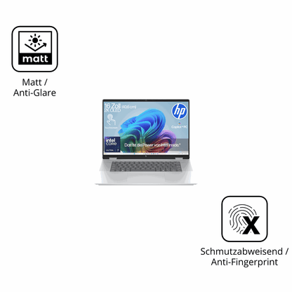 9H Hartbeschichtete, flexible Folie passend zugeschnitten für HP OmniBook X Flip Copilot Plus