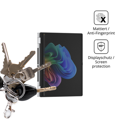 dipos Displayschutz für HP OmniBook X FlipNGAI16-as0771ng, mattierte Oberfläche, Blickschutzfilter und perfekter Passform