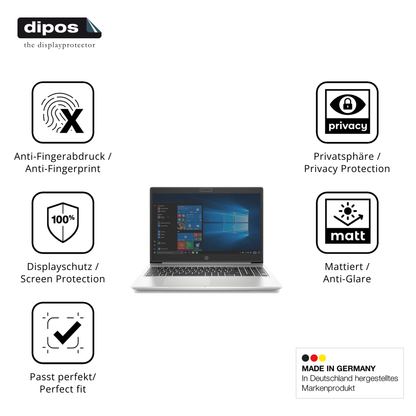 Privatsphäre-Schutz durch Sichtschutz-Folie passend zugeschnitten für HP ProBook 450 G7