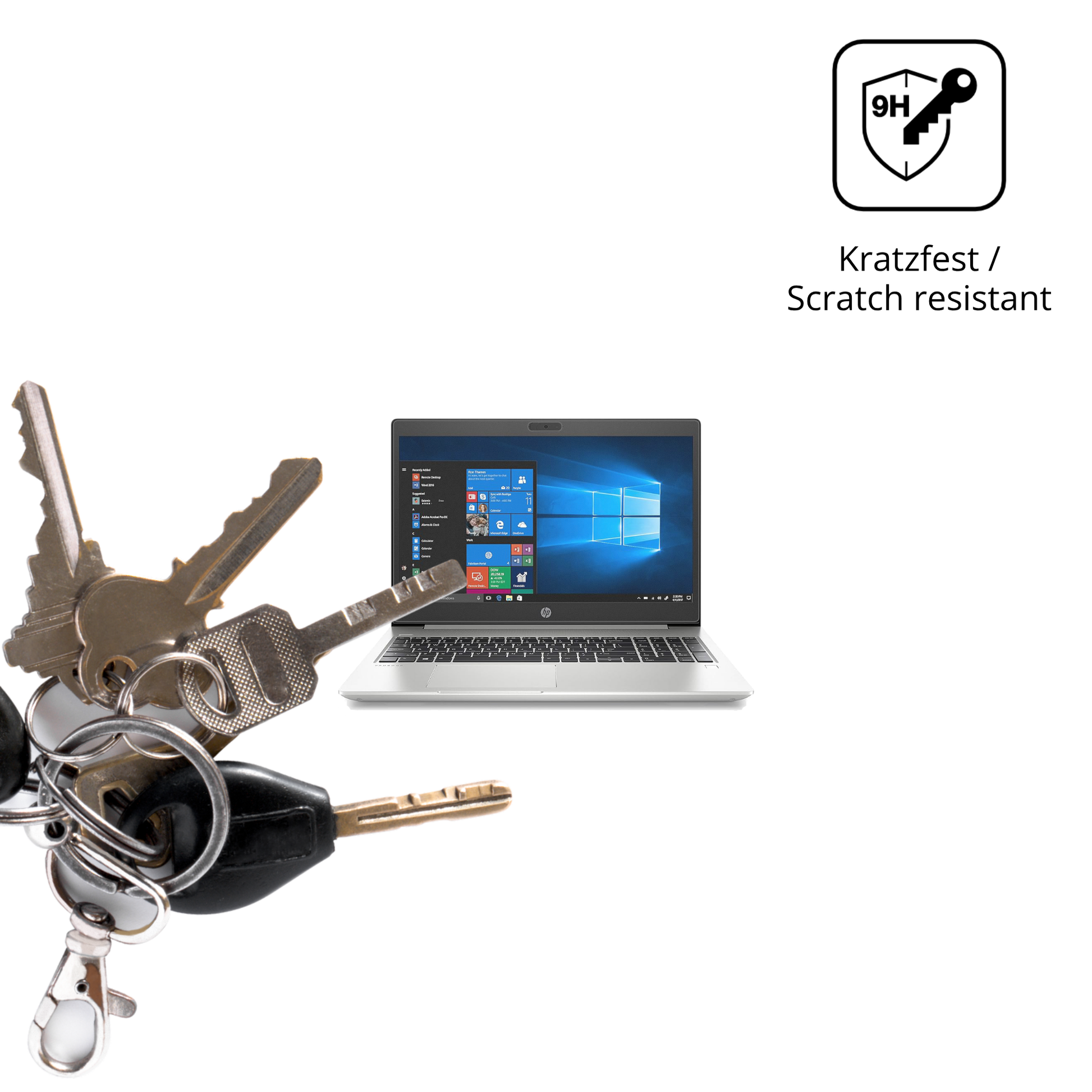 dipos Displayschutz für HP ProBook 450 G7, mattierte Oberfläche, robuste Festigkeit und perfekte Passform