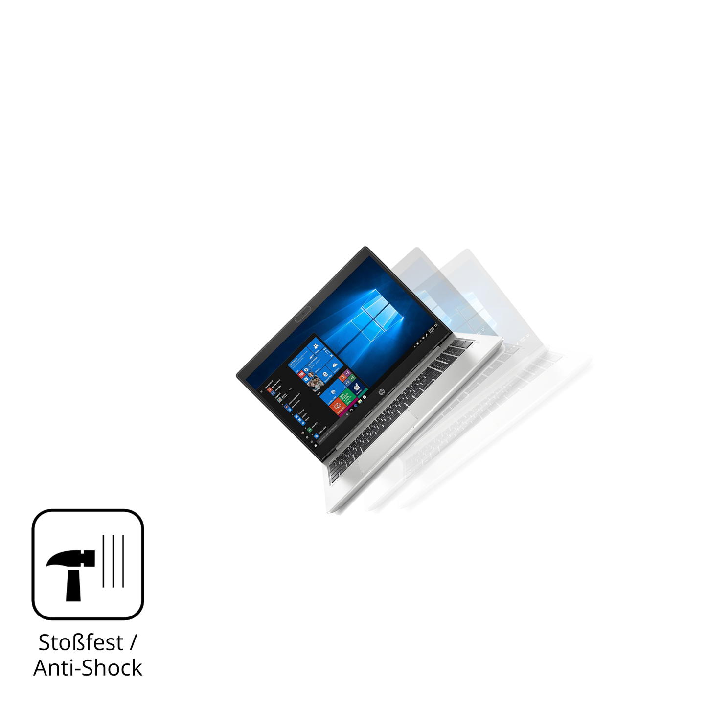 Schutz gegen Kratzer auf dem HP ProBook 450 G7 Glas durch Schlüssel, Stöße gegen die Tischkante oder Stürze