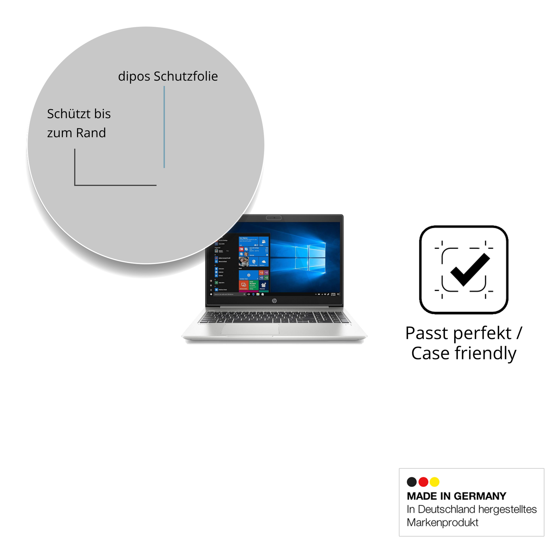 Besonders flexibler Displayschutz mit Anti-Shock-Schicht im Materialmix