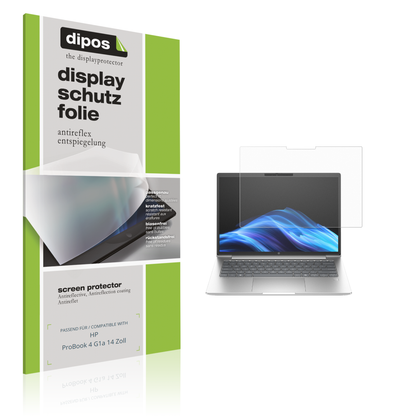Matte Displayschutzfolie von dipos passend für hpprobook 4 g1a 14 zoll, präziser Zuschnitt und blasenfrei montiert