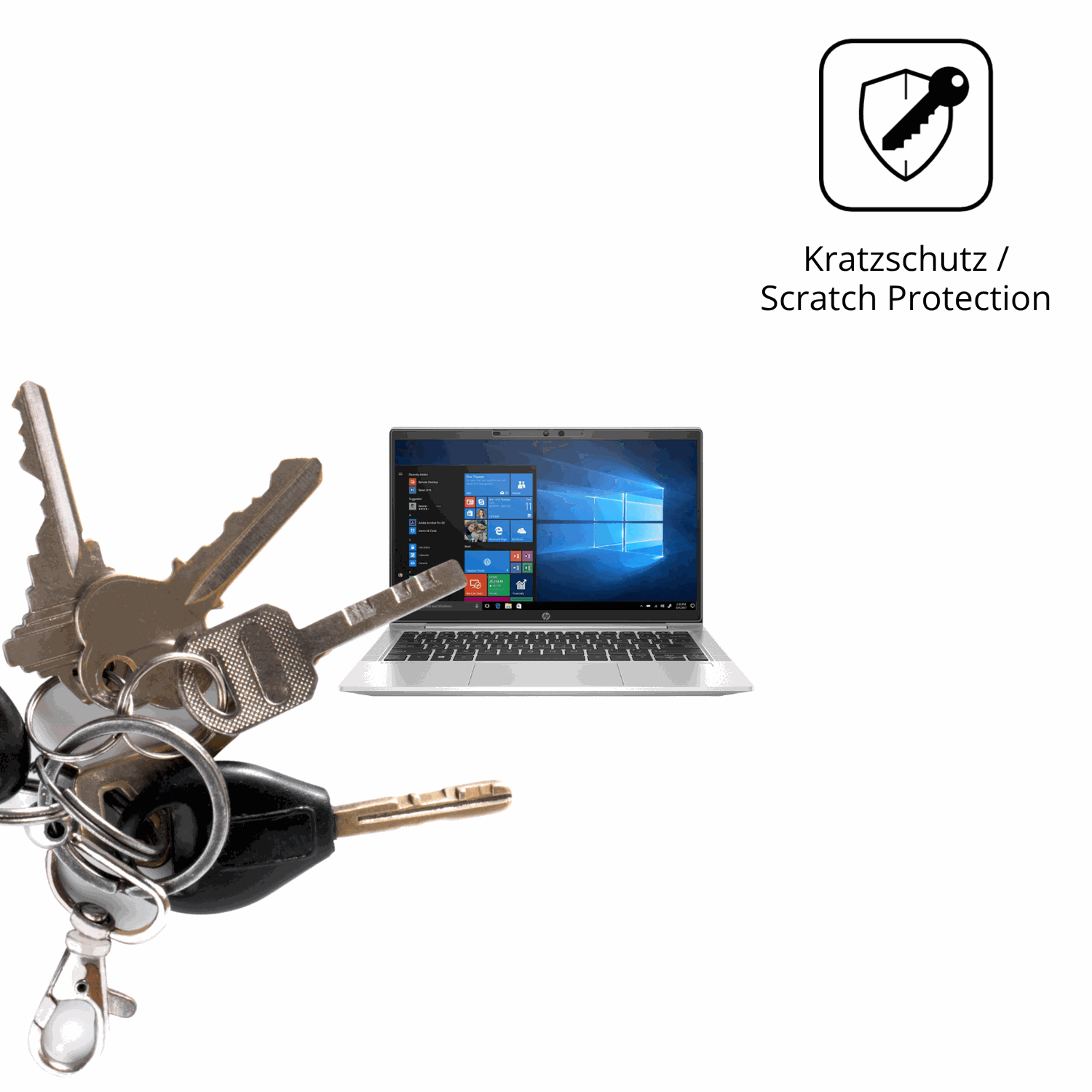 Schutz gegen Kratzer auf dem hpprobook 635 aero g8 Glas durch Schlüssel oder Ähnliches