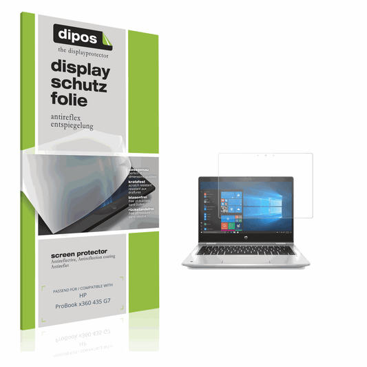 Matte Displayschutzfolie von dipos passend für HP ProBook x360 435 G7, präziser Zuschnitt und blasenfrei montiert