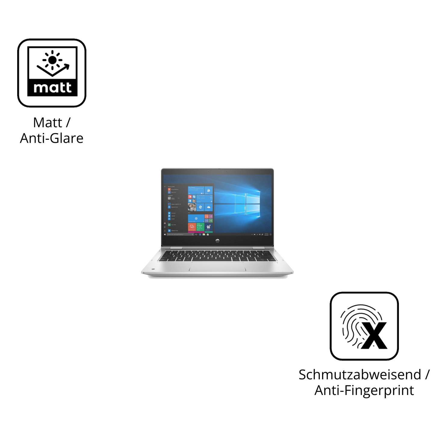 9H Hartbeschichtete, flexible Folie passend zugeschnitten für HP ProBook x360 435 G7