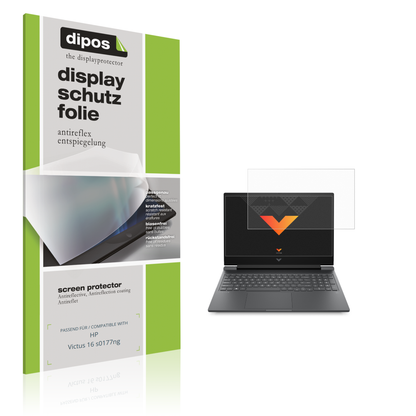 Matte Displayschutzfolie von dipos passend für HP Victus 16 s0177ng, präziser Zuschnitt und blasenfrei montiert