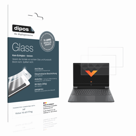 Matte Displayschutzfolie von dipos passend für HP Victus 16 s0177ng, 9H kratzfest und blasenfrei montiert
