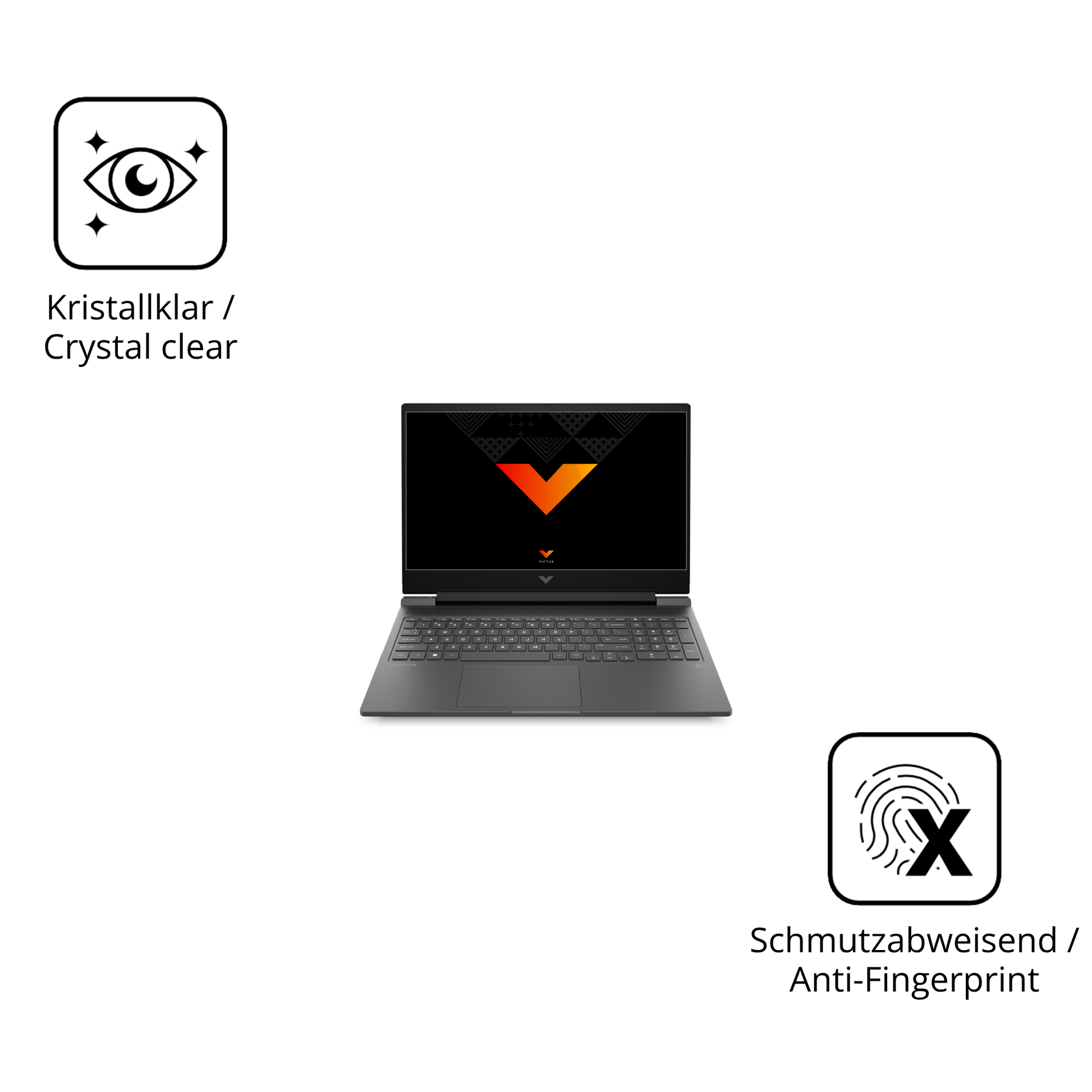 Flexible TPU-Folie passend zugeschnitten für HP Victus 16 s0177ng, vollständige Abdeckung