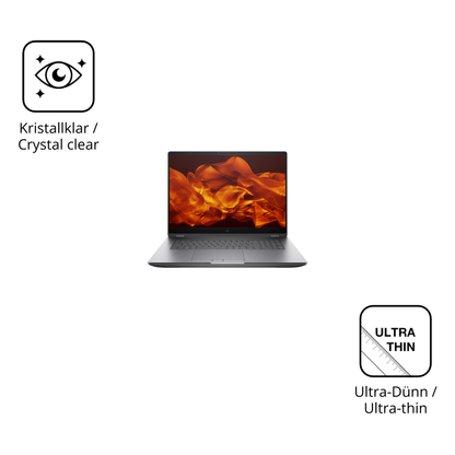 Dünne und klare Folie passend zugeschnitten für HP ZBook Fury G1i 16 Zoll