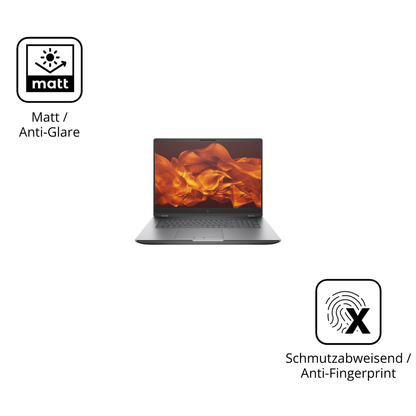 9H Hartbeschichtete, flexible Folie passend zugeschnitten für HP ZBook Fury G1i 16 Zoll