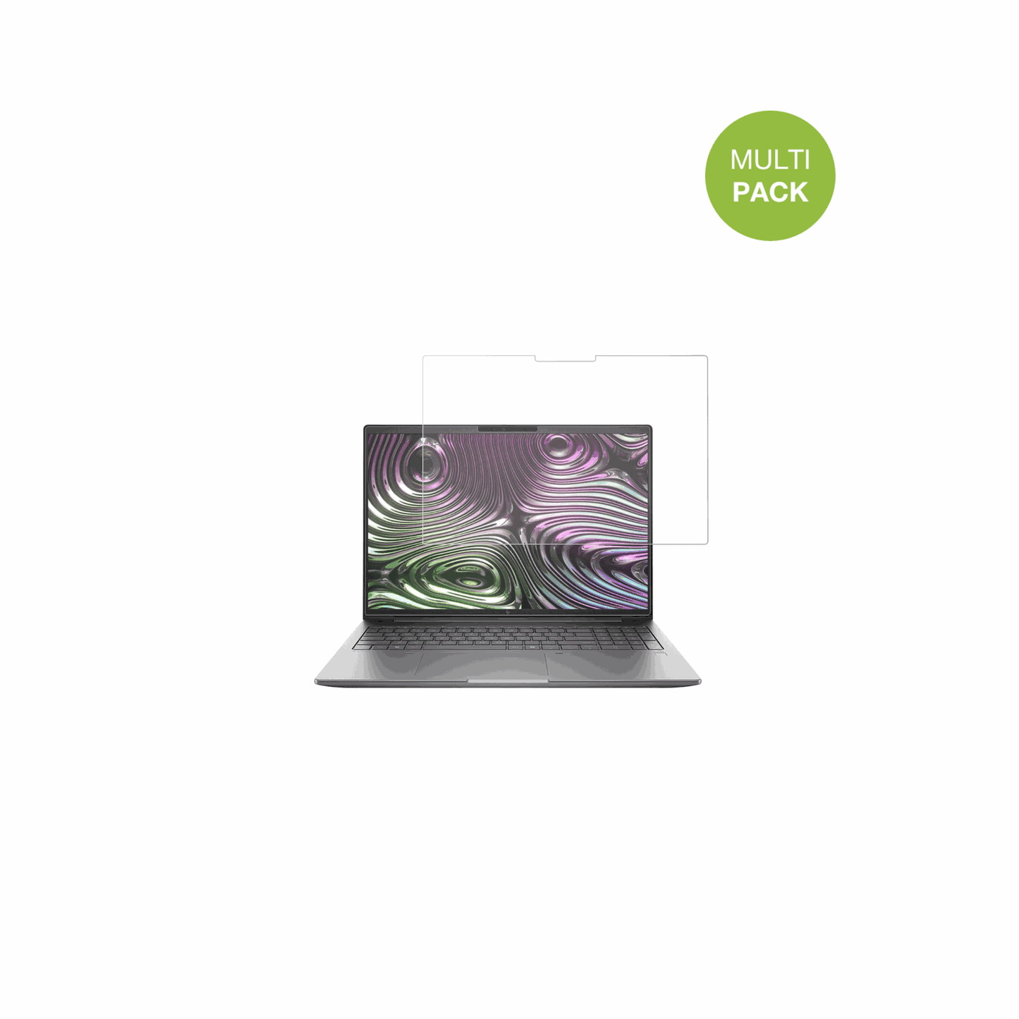 HPZBook X G1i mit aufgebrachter dipos Displayschutzfolie, die lästige Fingerabdrücke minimiert