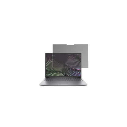 HPZBook X G1i mit aufgebrachtem dipos Displayschutz, der seitliche Einblicke blockiert