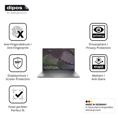 Privatsphäre-Schutz durch Sichtschutz-Folie passend zugeschnitten für HP ZBook X G1i