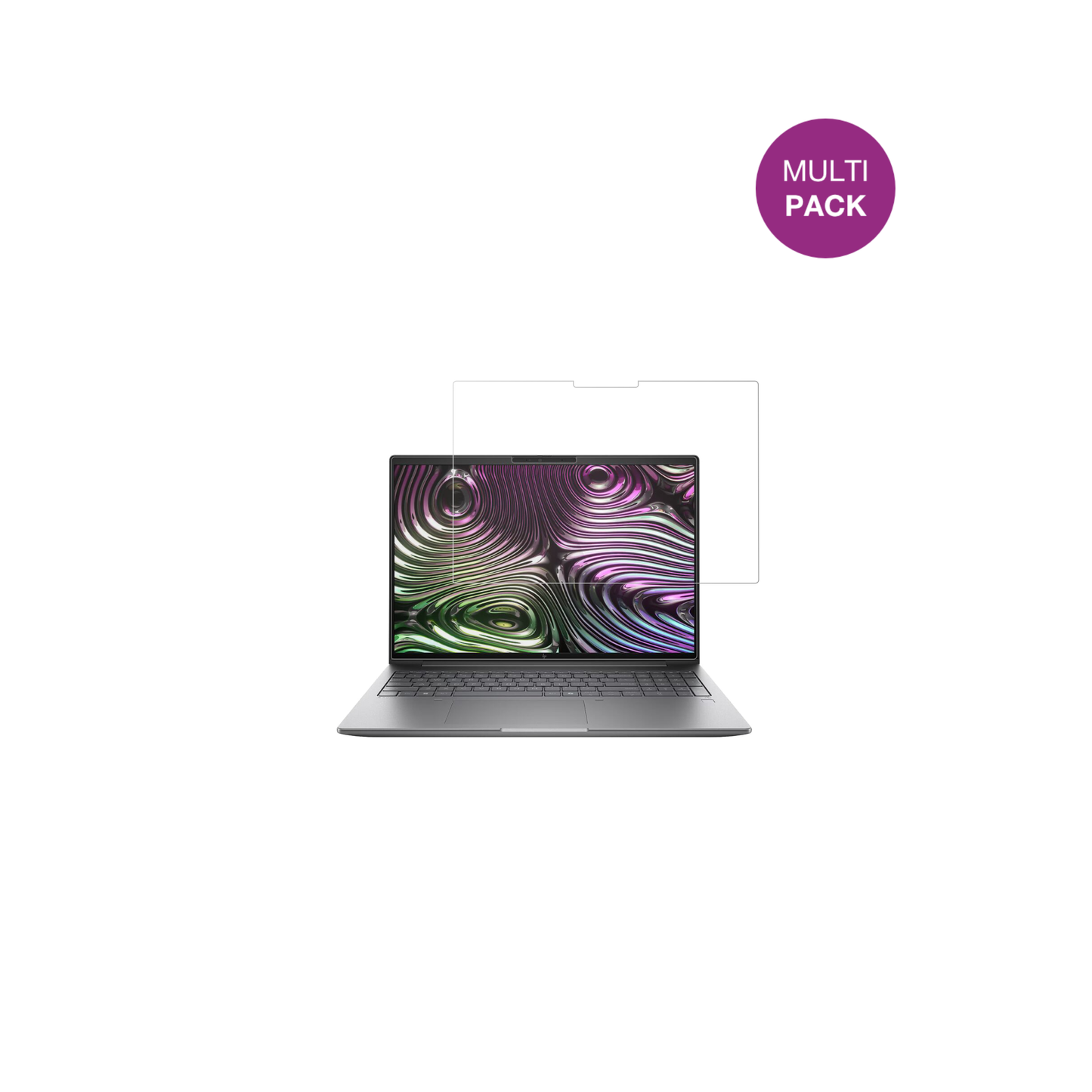 HPZBook X G1i mit aufgebrachter dipos Displayschutzfolie, glasklare Darstellung ohne Einschränkungen