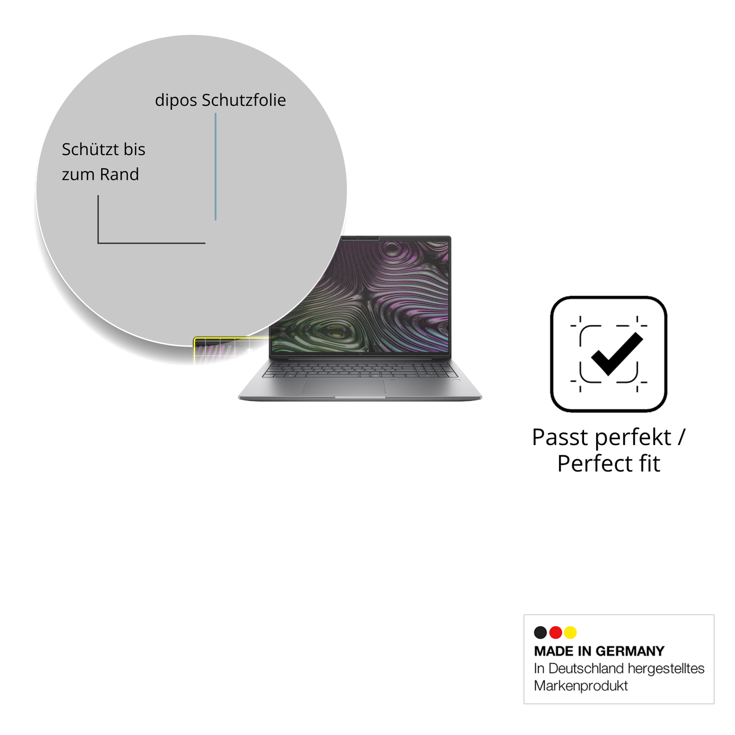 Schutz gegen Kratzer auf dem HP Zbook X G1i 16 Zoll Glas durch Schlüssel oder Ähnliches