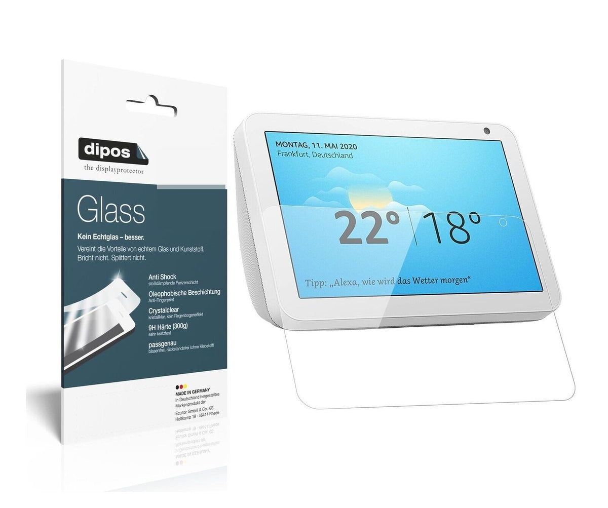 Screen Protector for I Amazon Echo Show 8 1.Gen (2018) I Film I 9H I dipos